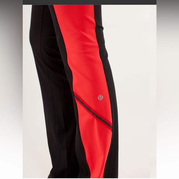❤️LULULEMON RUN ICE QUEEN PANT-BLACK/LOVE RED-6❤️ - Picture 8 of 16